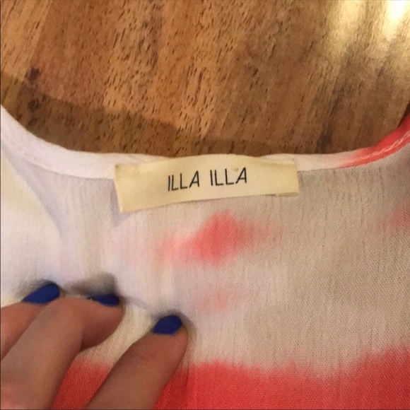 Illa Illa coral tie dye romper size small - Picture 3 of 4